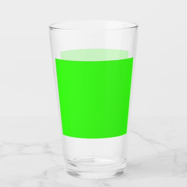 Neon Grönt Anpassningsbar Pint Glass Kopp (Framsida)