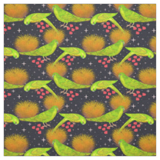 Neon grönt Australian Parrots Tyg