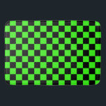 Neon Grönt Black Checkerboard-Vintage Badrumsmatta<br><div class="desc">Neon Grönt och Black Checkerboard | VINTAGE | Klassisk | TRENDIG | SNYGGT | MODE | Minimal</div>