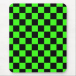 Neon Grönt Black Checkerboard-Vintage Musmatta<br><div class="desc">Neon Grönt och Black Checkerboard | VINTAGE | Klassisk | TRENDIG | SNYGGT | MODE | Minimal</div>
