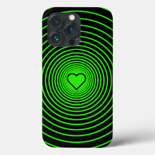 Neon Grönt Black iphone case med värme