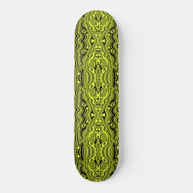 Neon Grönt Black Skateboard (Framsida)