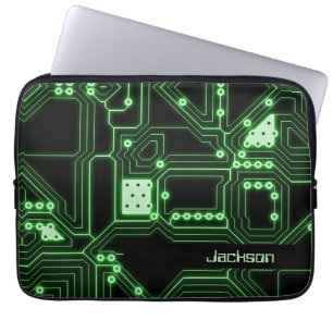 Neon Grönt Circuboard PERSONLIG Laptop Fodral