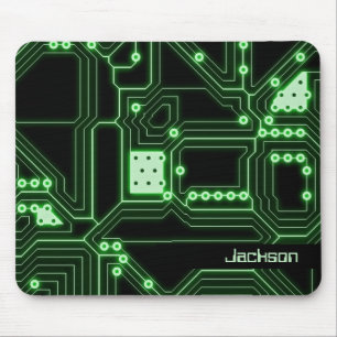Neon Grönt Circuboard PERSONLIG Musmatta