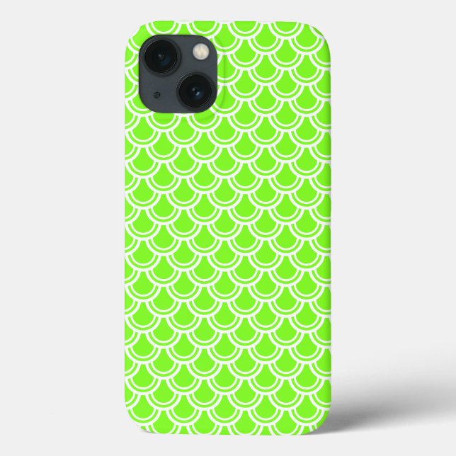 Neon Grönt Fish  Mönster iPad Air Case (Baksida)