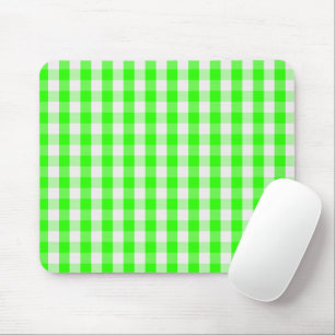 Neon Grönt Gingham Mönster av Shirley Taylor Musmatta