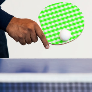 Neon Grönt Gingham Mönster av Shirley Taylor Pingisracket
