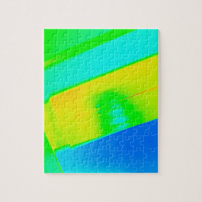 Neon Grönt Gult Blue Colorful 4Lulu Pussel (Vertikal)