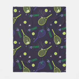 💚 Neon grönt I kärlek tennis Fleecefilt