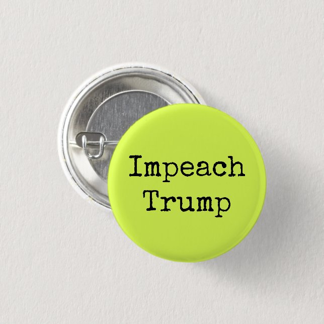 Neon Grönt "Impeach Trump" Knapp (Framsida & baksida)