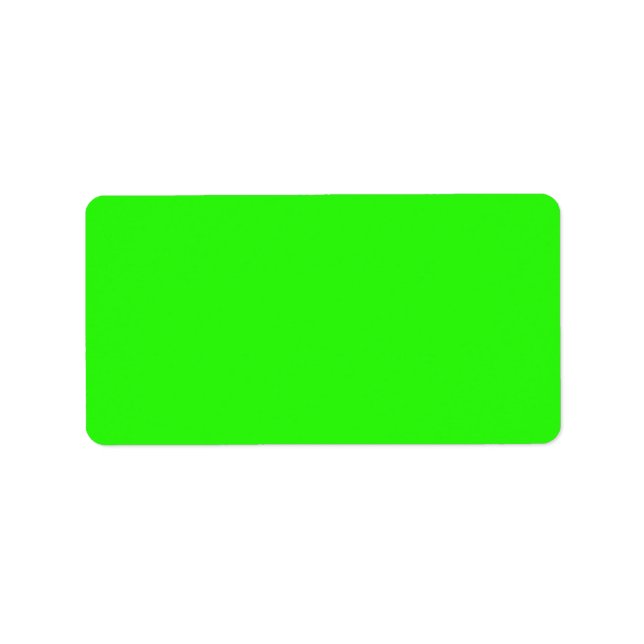 Neon Grönt Light Mode Färg Trend 2014 Adressetikett (Framsidan)