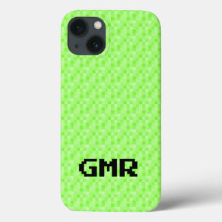 Neon grönt, liten pixel mönster iPhone 13 Fodral