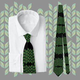 Neon grönt löv - fraktur. slips