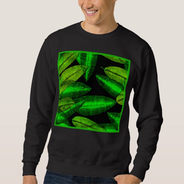 Neon Grönt Lövs Art. Köp nu Lång Ärmad Tröja (Framsida)
