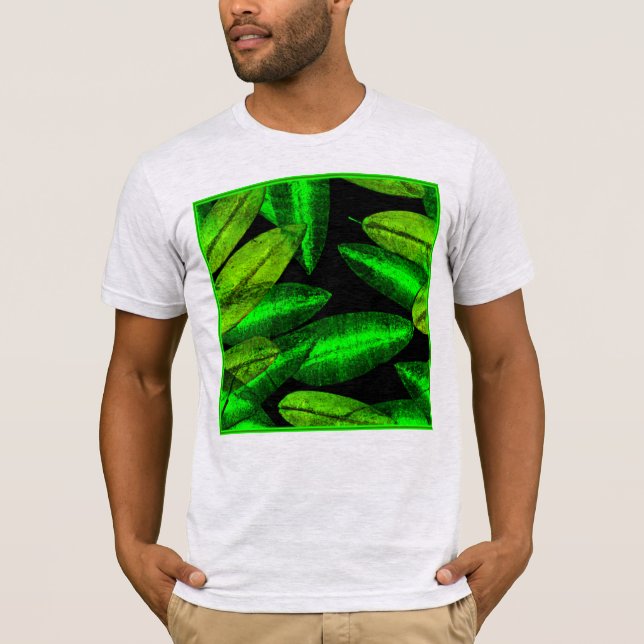 Neon Grönt Lövs Art. Köp nu T Shirt (Framsida)
