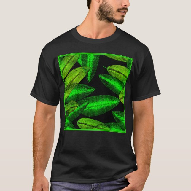Neon Grönt Lövs Art. Köp nu T Shirt (Framsida)