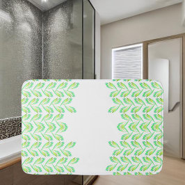 Neon grönt lövs - fractal art, badrumsmatta