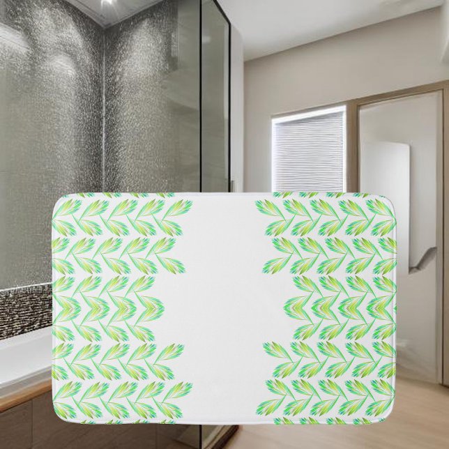 Neon grönt lövs - fractal art, badrumsmatta (Skapare uppladdad)