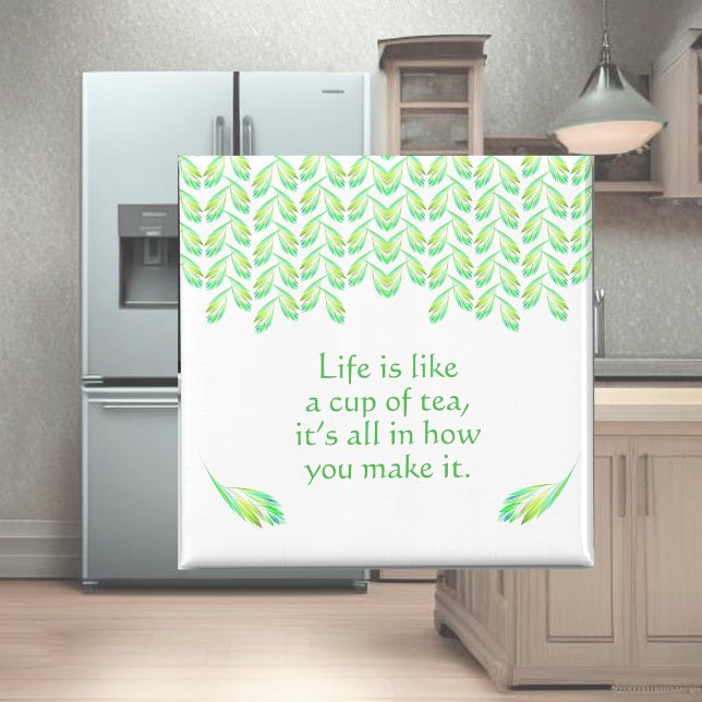 Neon grönt lövs - fractal konst, irish say, magnet (Skapare uppladdad)