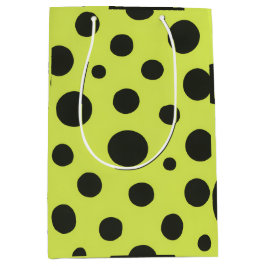 Neon Grönt med Polka dots, svart vattenfärg