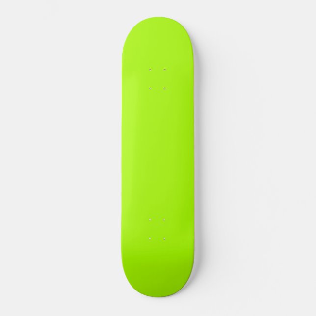 Neon grönt mode monogram mini skateboard bräda 18,5 cm (Framsida)