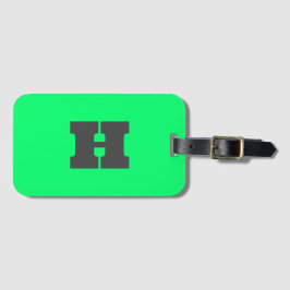 Neon Grönt Monogrammed Trendig Travel Bright Bagagebricka