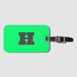 Neon Grönt Monogrammed Trendig Travel Bright Bagagebricka