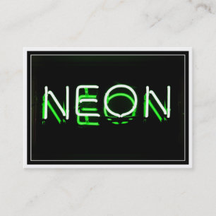 NEON - Grönt Neon-tecken Visitkort