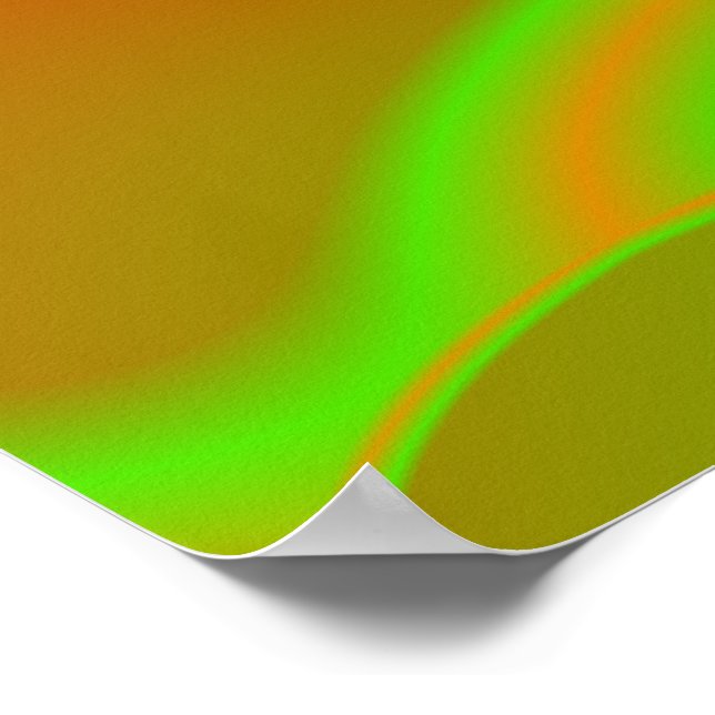 Neon Grönt och Orange Poster (Hörn)