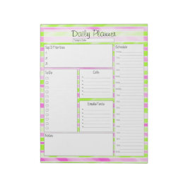 Neon Grönt och Rosa stripe Anteckningsblock