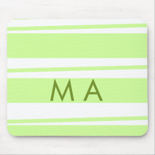 Neon grönt rand grekiska mönster brev monogram musmatta
