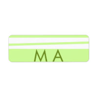 Neon grönt rand grekiska mönster brev monogram