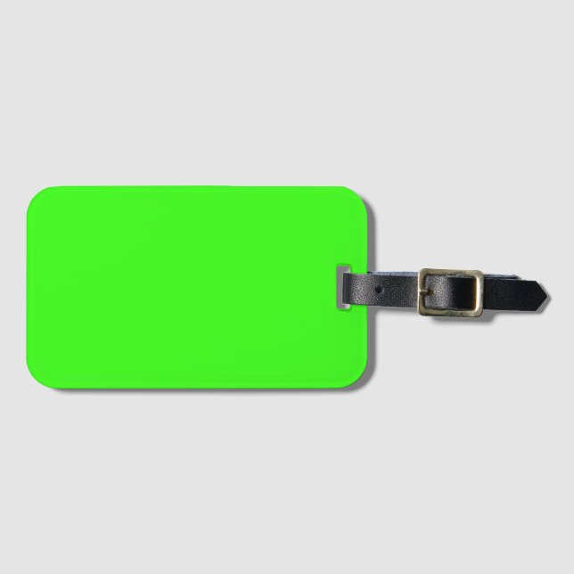 Neon Grönt Solid Färg Bagagebricka (Framsida horisontal)