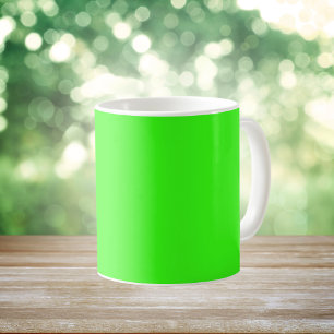 Neon Grönt Solid Färg Kaffemugg