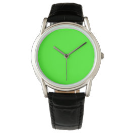 Neon Grönt Solid Färg | Klassisk Armbandsur