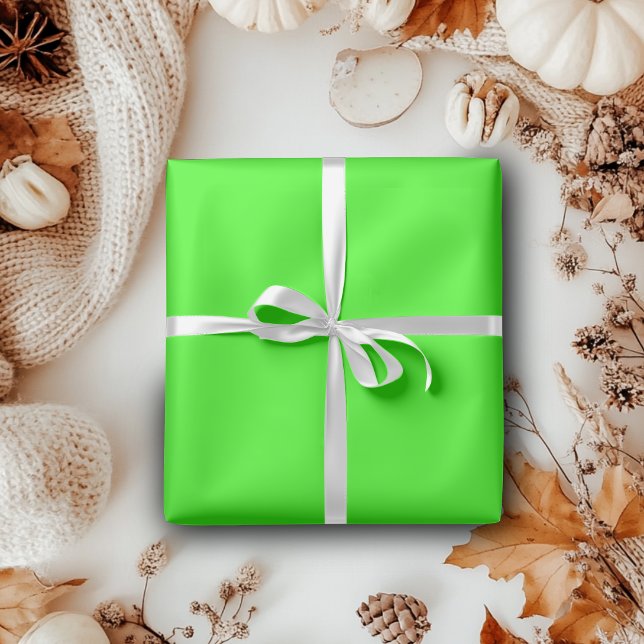 Neon Grönt Solid Färg | Klassisk | ELEGANT Presentpapper (Skapare uppladdad)