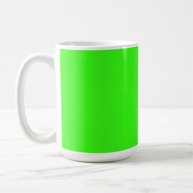 Neon Grönt Solid Färg | Klassisk Kaffemugg (Vänster)