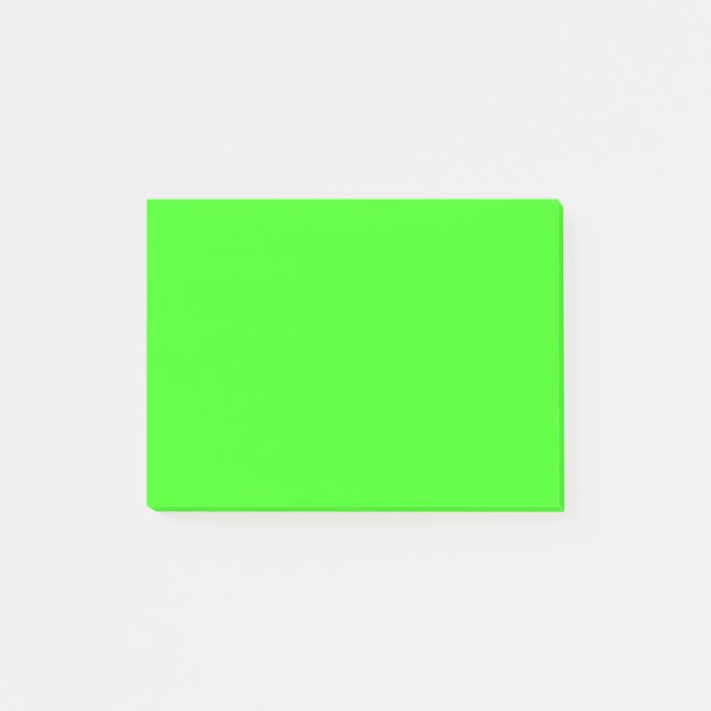 Neon Grönt Solid Färg Post-it Block (Framsida)