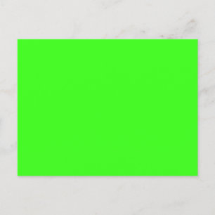 Neon Grönt Solid Färg Vykort