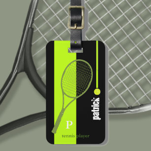 Neon Grönt Sport Tennis personlig Bagagebricka