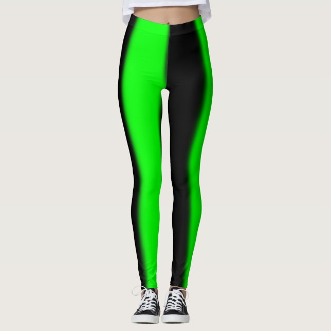 Neon Grönt Surge Leggings (Framsida)