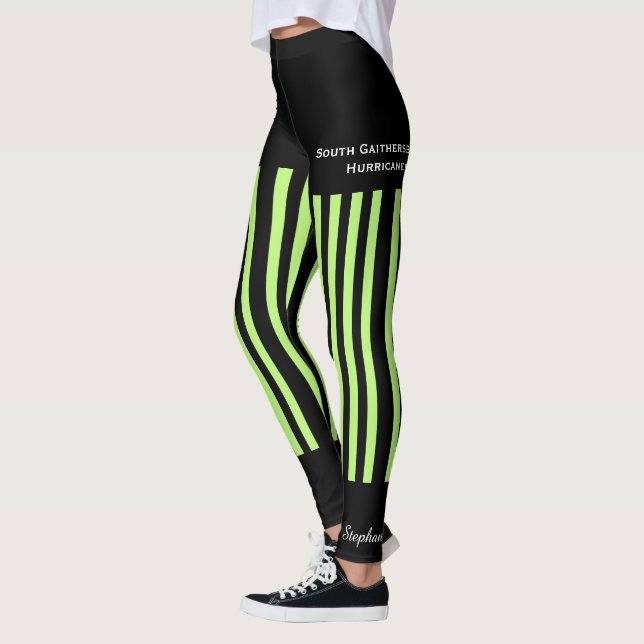 Neon Grönt Team Klubb Yoga Fake Kort Leggings (Vänster)