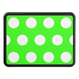 Neon Grönt White Large Polka dots Dragkroksskydd