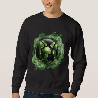 Neon Grönt Xbox Smoke: Exklusiv 8K T-Shirt Design Lång Ärmad Tröja
