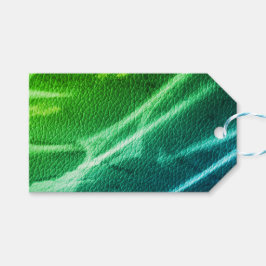 NEON-Gröntens blå, moderna rand-strömmar från färg Presentetikett