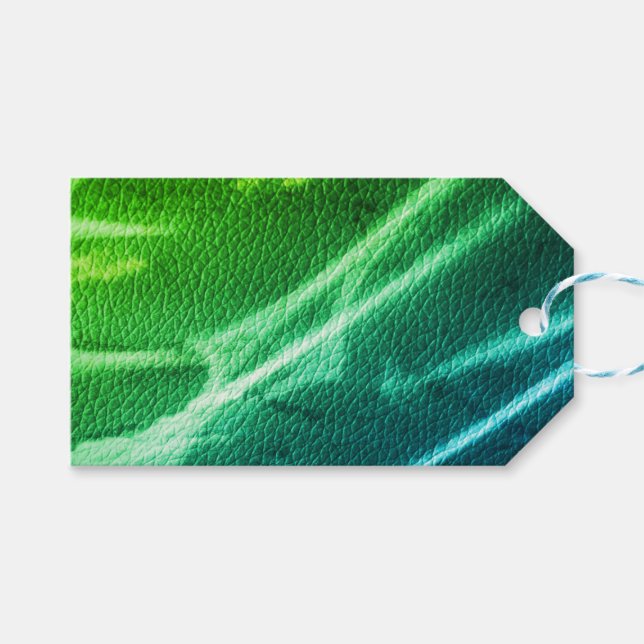 NEON-Gröntens blå, moderna rand-strömmar från färg Presentetikett (Framsidan (Horisontell))