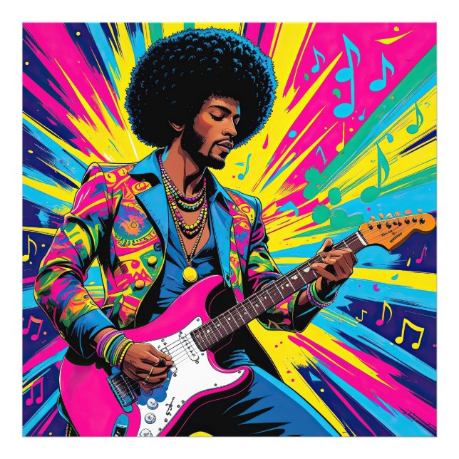 Neon Groove Collective – Psykedelisk Konst & Musik Fototryck (Framsidan)