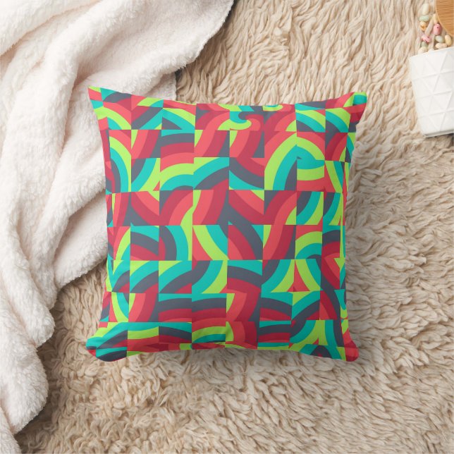 Neon Groove Mosaic Kudde (Filt)