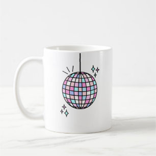 Neon Groovy Disco Boll Kaffemugg