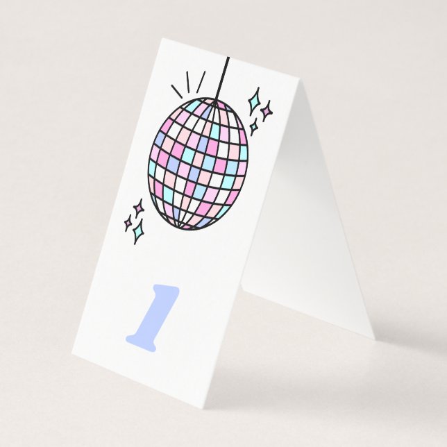 Neon Groovy Disco Boll Kort (Baksida)